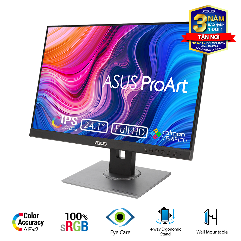 Màn Hình Đồ Họa ASUS ProArt PA248QV (24.1 inch - WUXGA - IPS - 75Hz - 5ms - VRR - Speaker - CalmanVERIFIED) - Ảnh 2