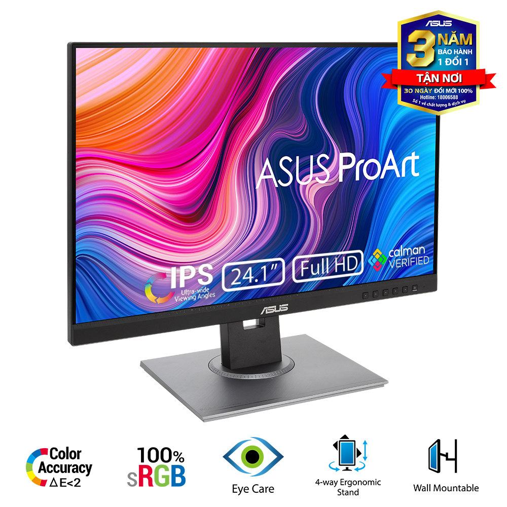 Màn Hình Đồ Họa ASUS ProArt PA248QV (24.1 inch - WUXGA - IPS - 75Hz - 5ms - VRR - Speaker - CalmanVERIFIED) - Ảnh 3