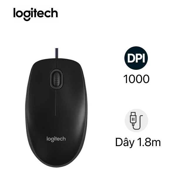 Chuột có dây Logitech B100