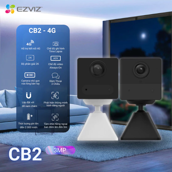 Camera WiFi ngoài trời EZVIZ CB2 (Pin Sạc 2000 mAh) - Ảnh 2