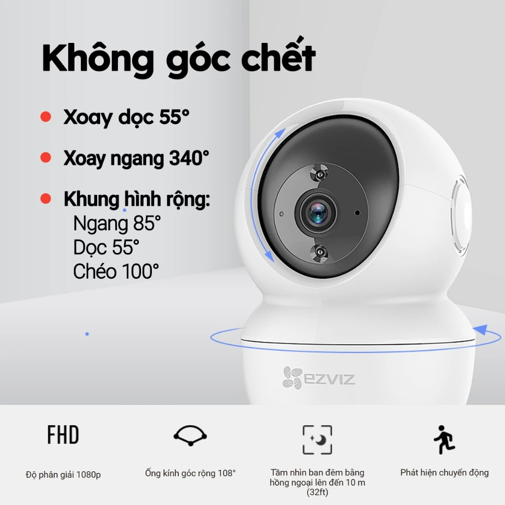 Camera WiFi trong nhà EZVIZ C6N Pro 3MP - Ảnh 2