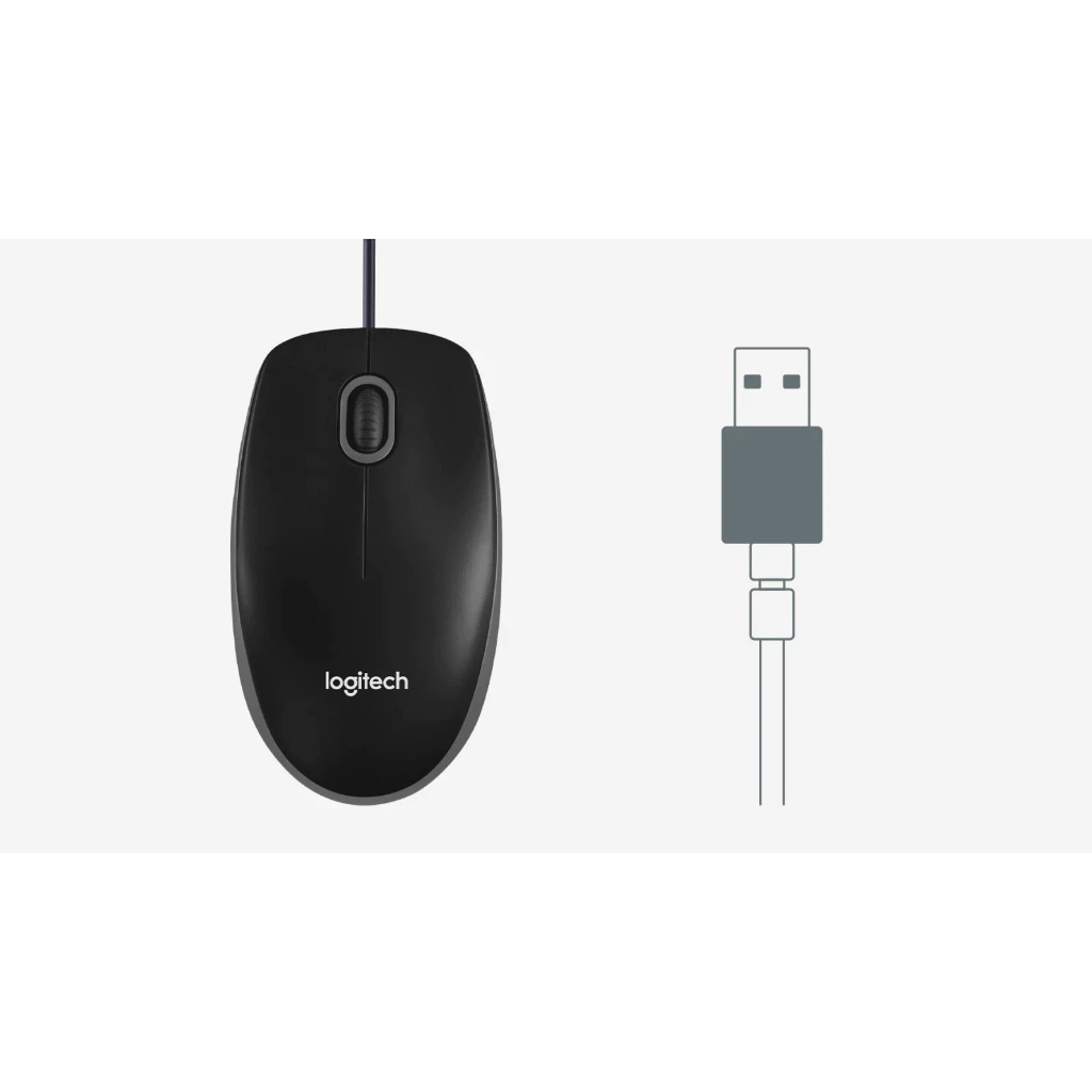 Chuột có dây Logitech B100 - Ảnh 5