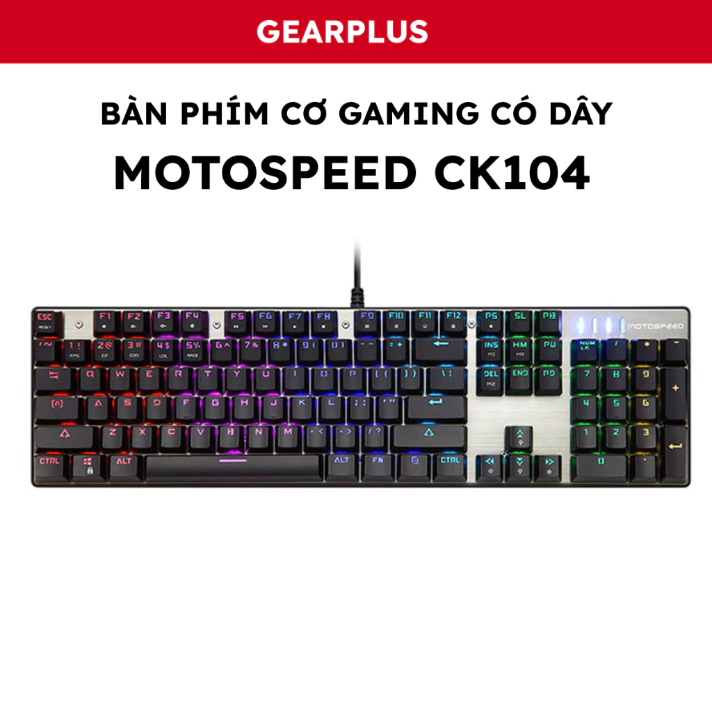 Bàn Phím Cơ Gaming Có Dây Motospeed CK104