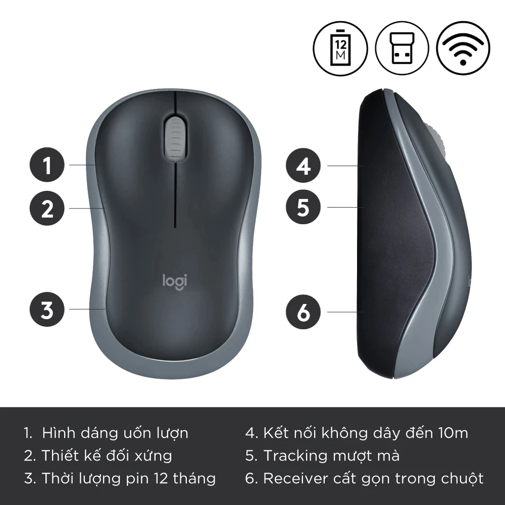 Chuột Không Dây Logitech B175 - Ảnh 6