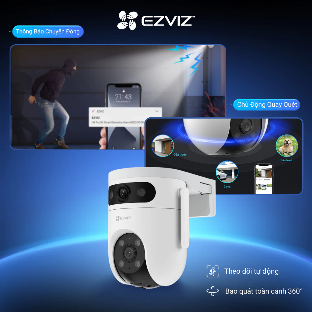 Camera WiFi ngoài trời EZVIZ H9C Dual (5MP + 5MP) - Ảnh 7