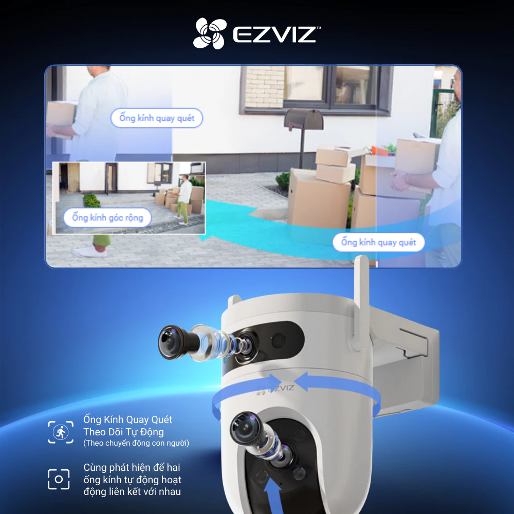 Camera WiFi ngoài trời EZVIZ H9C Dual (5MP + 5MP) - Ảnh 6