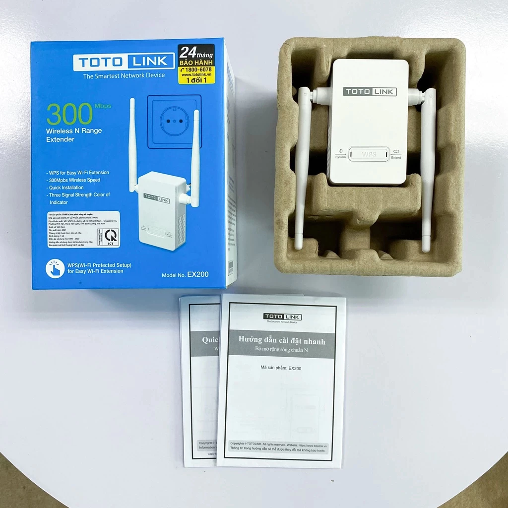 Bộ Kích Sóng Wifi Repeater Chuẩn N 300MBPS Totolink EX200-v2 - Ảnh 2