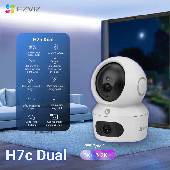 Camera WiFi trong nhà EZVIZ H7C Dual (4MP + 4MP) - Ảnh 5