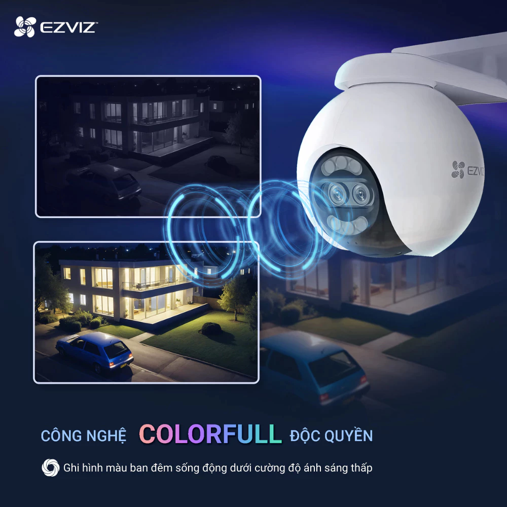 Camera WiFi ngoài trời EZVIZ H80x Dual 8MP (mắt kép) - Ảnh 5