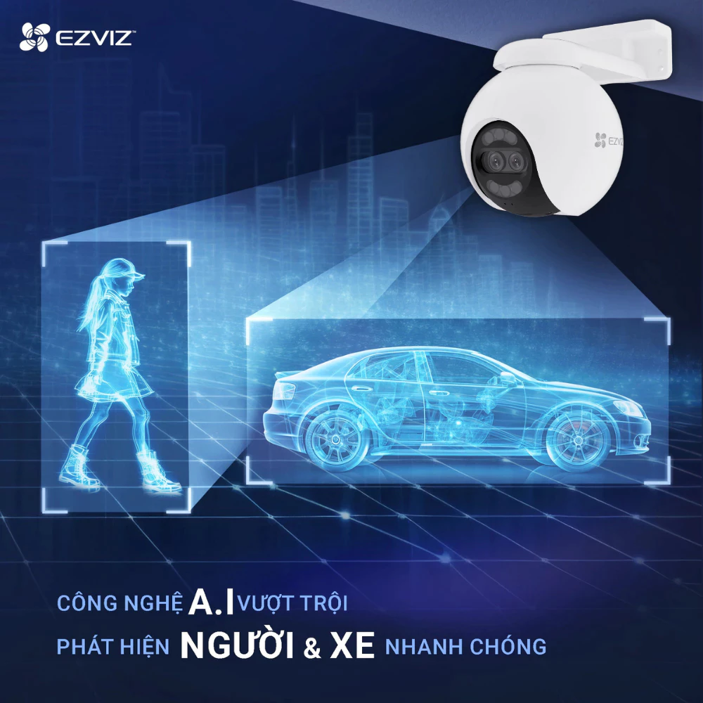 Camera WiFi ngoài trời EZVIZ H80x Dual 8MP (mắt kép) - Ảnh 3
