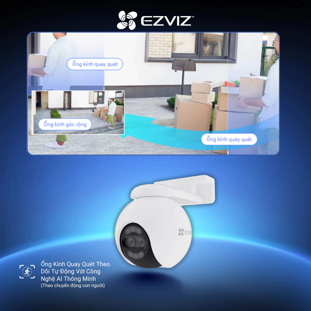 Camera WiFi ngoài trời EZVIZ H80x Dual 8MP (mắt kép) - Ảnh 8