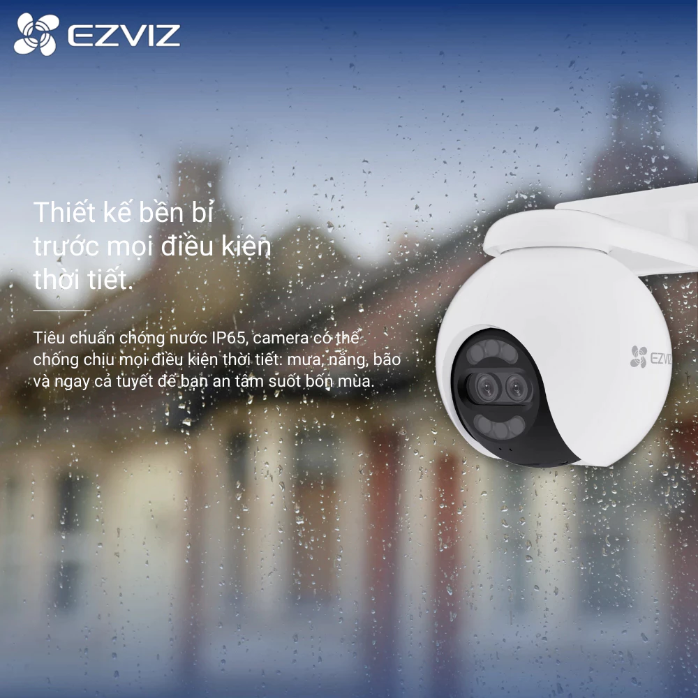 Camera WiFi ngoài trời EZVIZ H80x Dual 8MP (mắt kép) - Ảnh 9