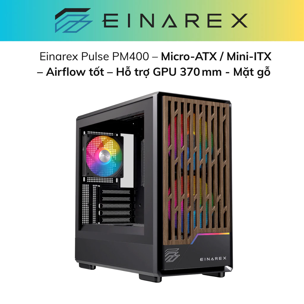 Vỏ case máy tính Einarex Pulse PM400 Core/RGB
