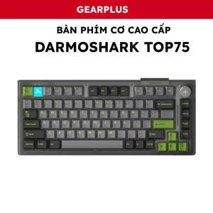 Bàn Phím Cơ Darmoshark TOP75, Silver Switch, 3 Chế Độ Kết Nối Wireless/Bluetooth 5.0/ USB Type-C